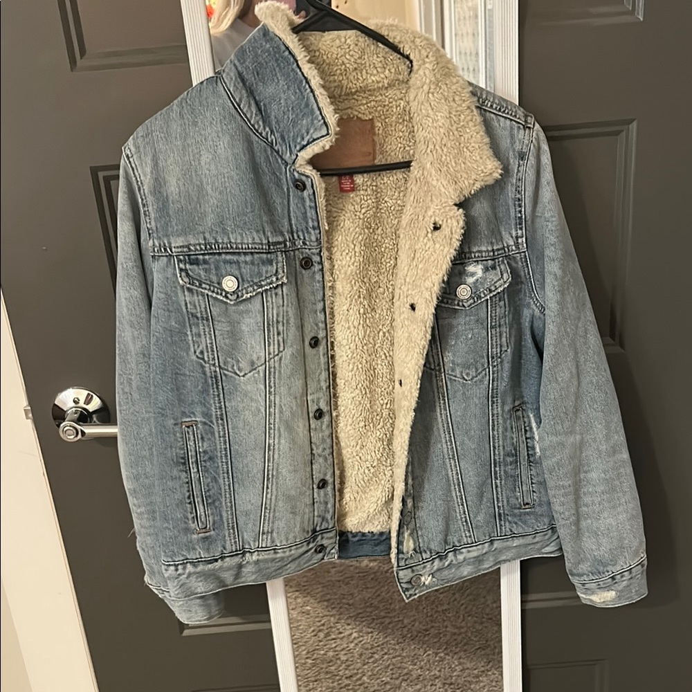 Lucky Brand Jean Jacket with Sherpa lining
